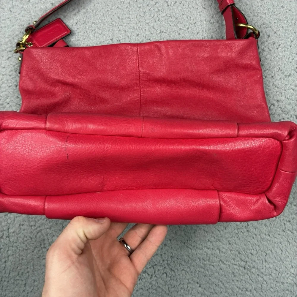 Coach Madison Isabelle 21224 Hot Pink Leather Hobo Shoulder Bag